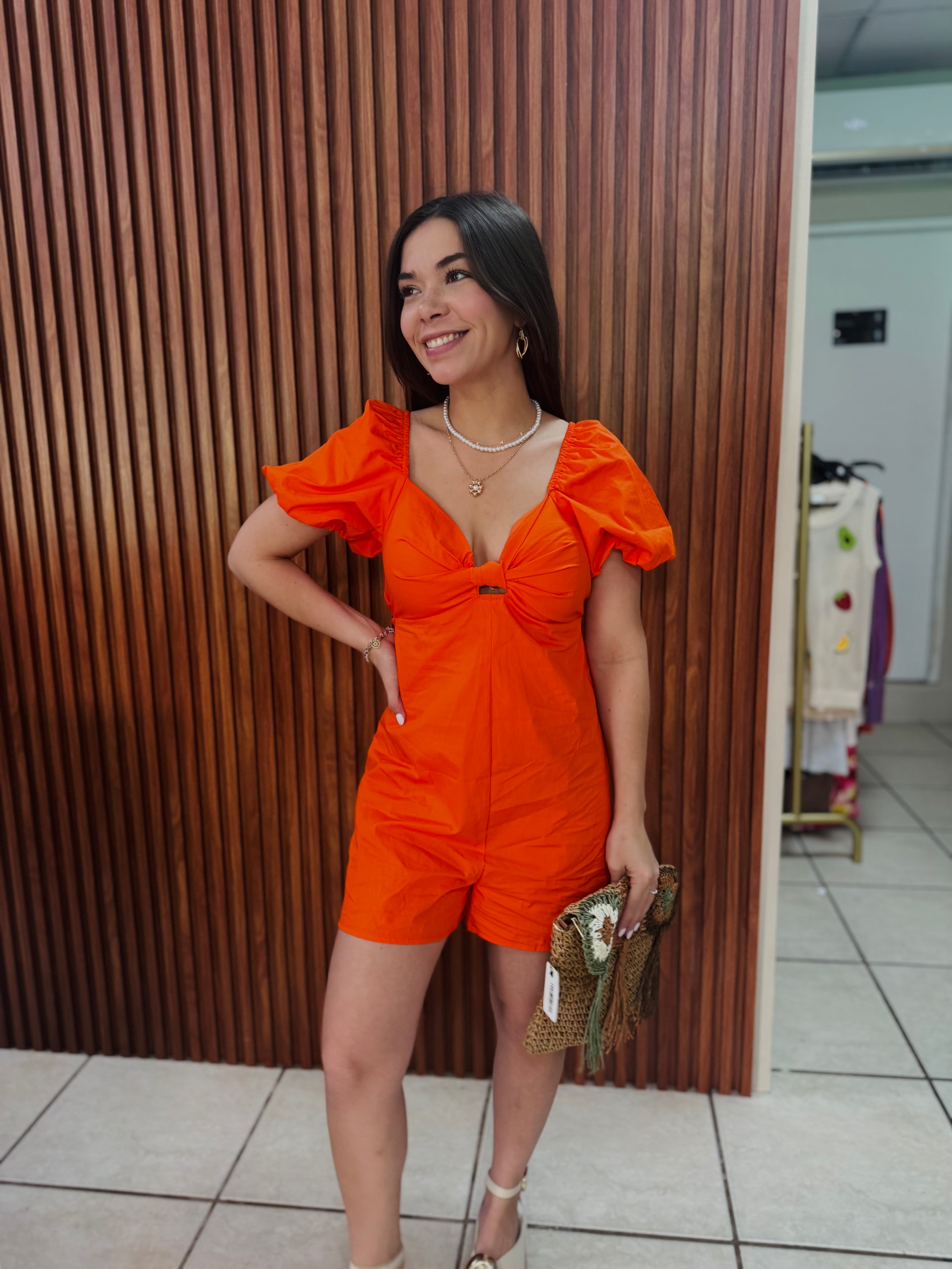 Orange Romper
