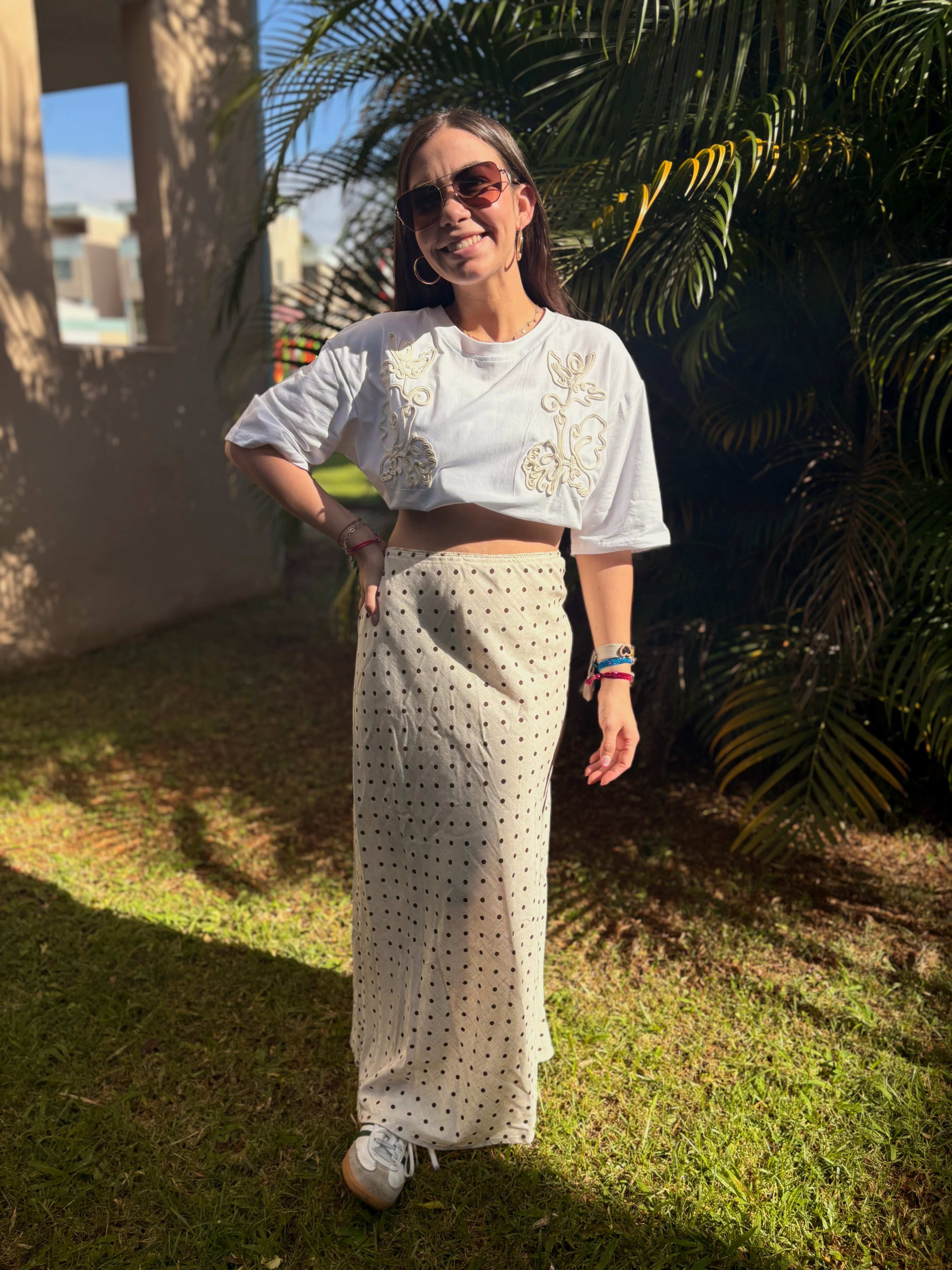 Polka Dot Maxi Skirt