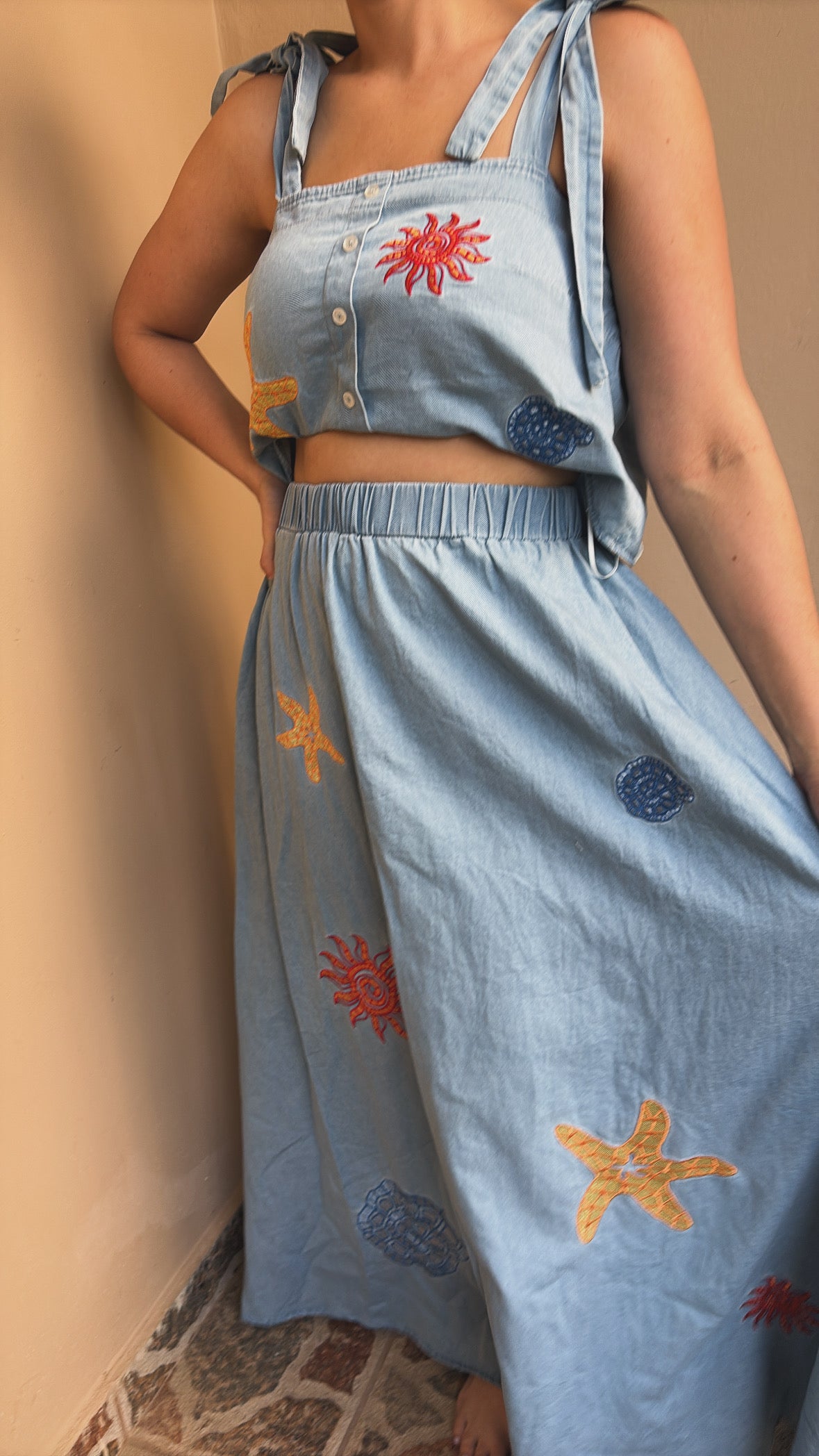 princess polly baby blue dress 90s Teacher Dress Denim main image 0