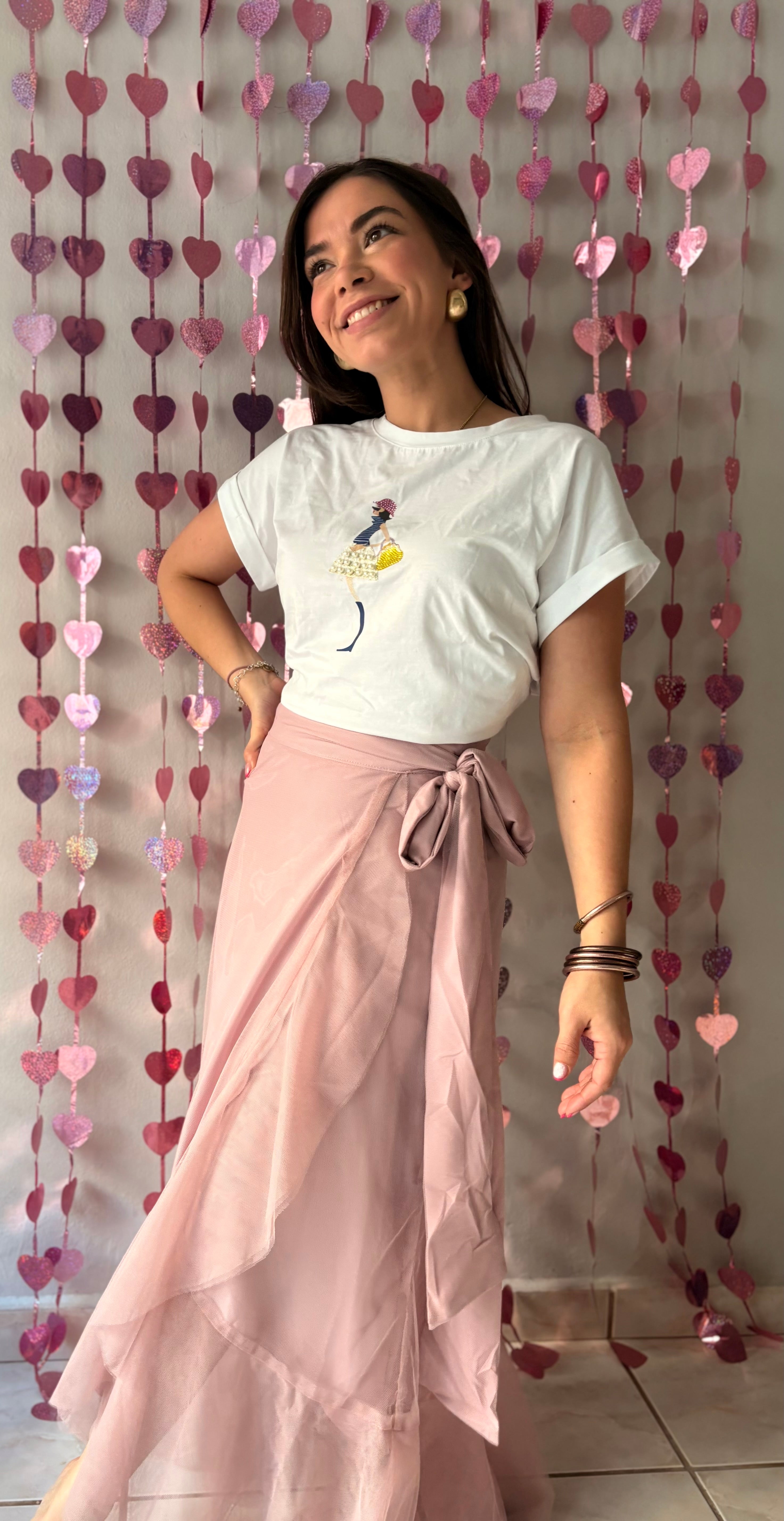 Pink Mesh Skirt