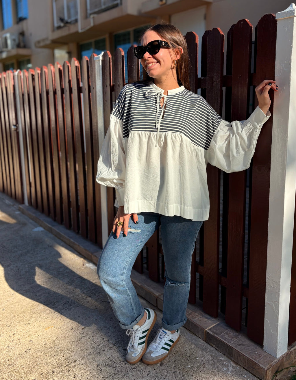 Blue Sweater Top