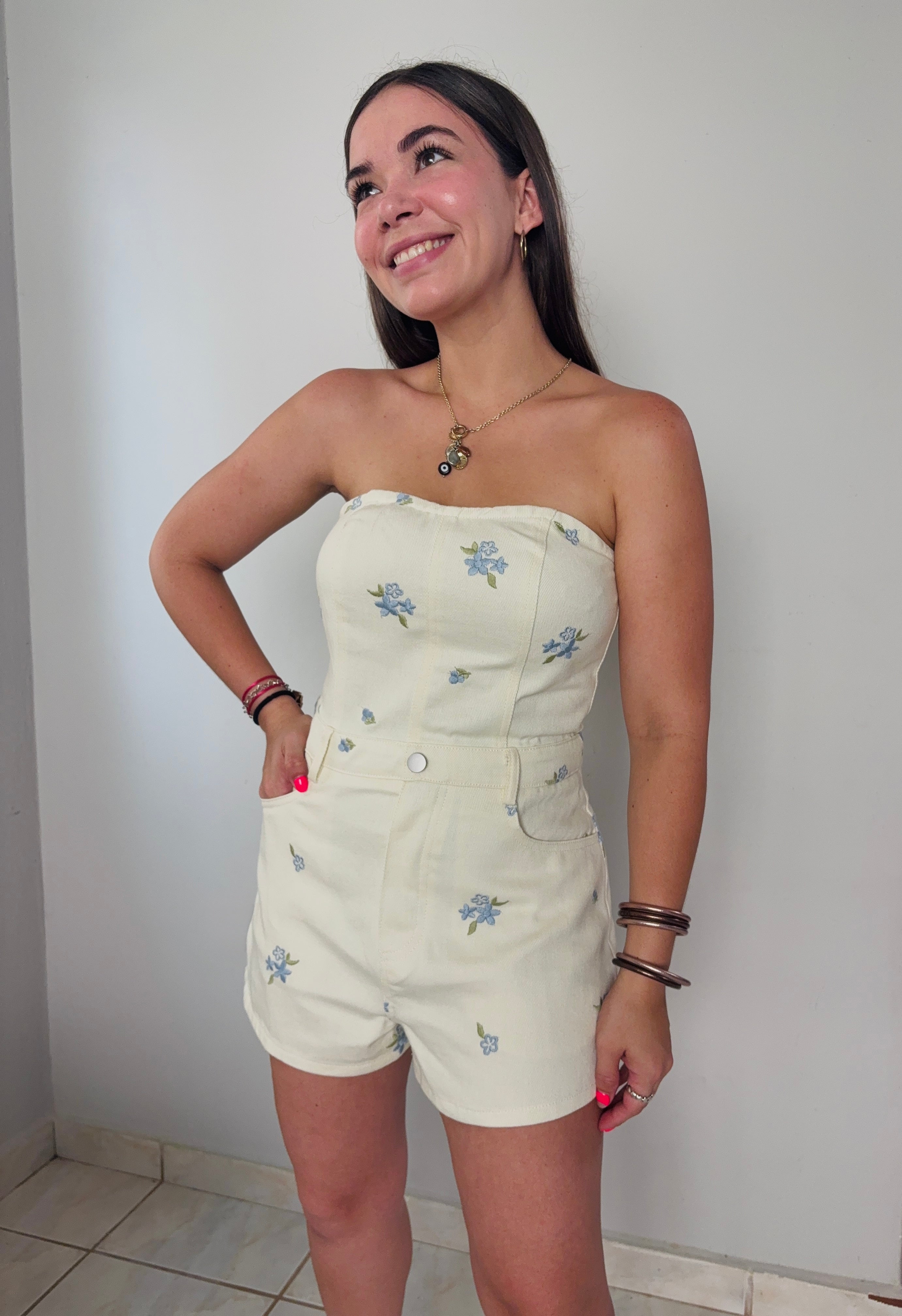 Lea Denim Romper