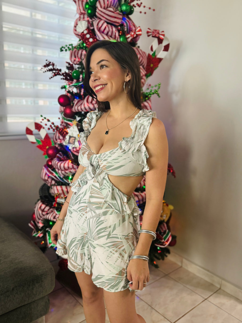 Palm Cut Out Romper